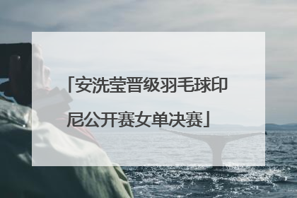 安洗莹晋级羽毛球印尼公开赛女单决赛